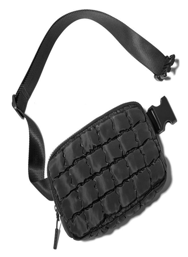 Gitus Trending Gifts for Women Puffer Crossbody Bags for Women Belt Bag Fanny Pack with Adjustable Straps Lightweight Quilted Puffy Bag Woman Gifts (Black) - Image 1